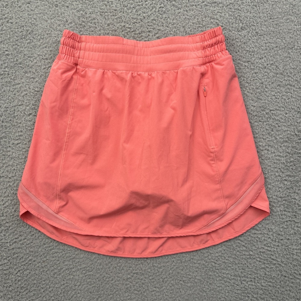 Lululemon Hotty Hot Skirt Skort High Rise Raspberry Cream Pink Women's 6 Tall